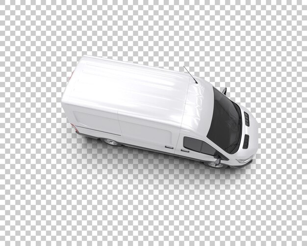 Furgone di carico isolato sullo sfondo illustrazione di rendering 3D