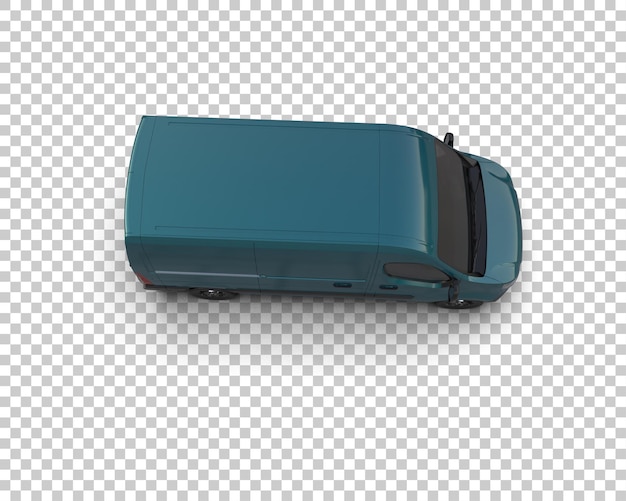 Furgone di carico isolato sullo sfondo illustrazione di rendering 3D