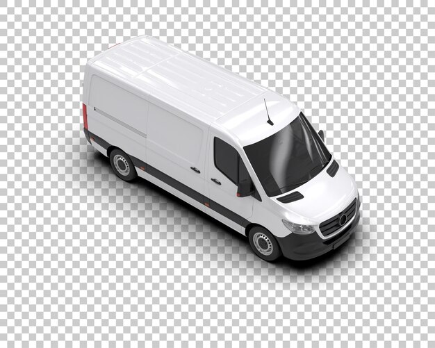 Furgoneta de carga aislada en el fondo Ilustración de renderización 3D