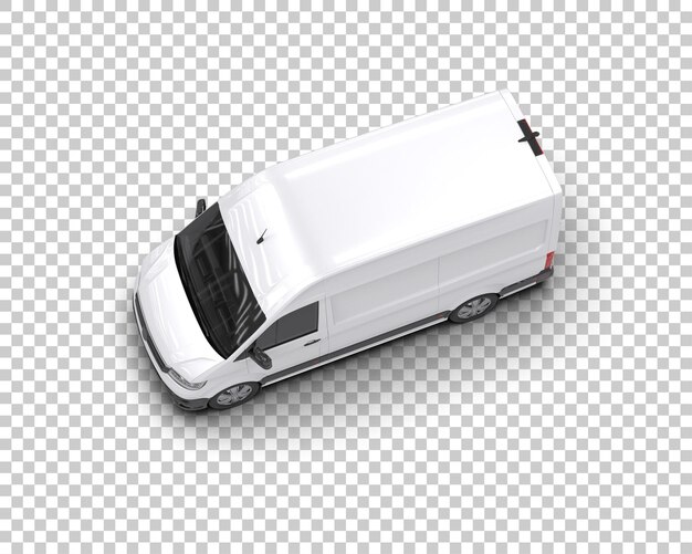 Furgoneta de carga aislada en el fondo Ilustración de renderización 3D