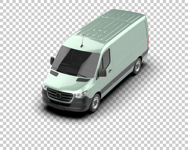 Furgoneta de carga aislada en el fondo Ilustración de renderización 3D