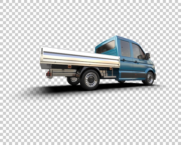 Furgoneta de carga aislada en el fondo Ilustración de renderización 3D