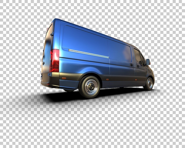 Furgoneta de carga aislada en el fondo Ilustración de renderización 3D