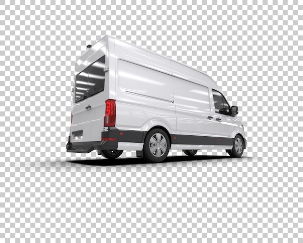 Furgoneta de carga aislada en el fondo Ilustración de renderización 3D