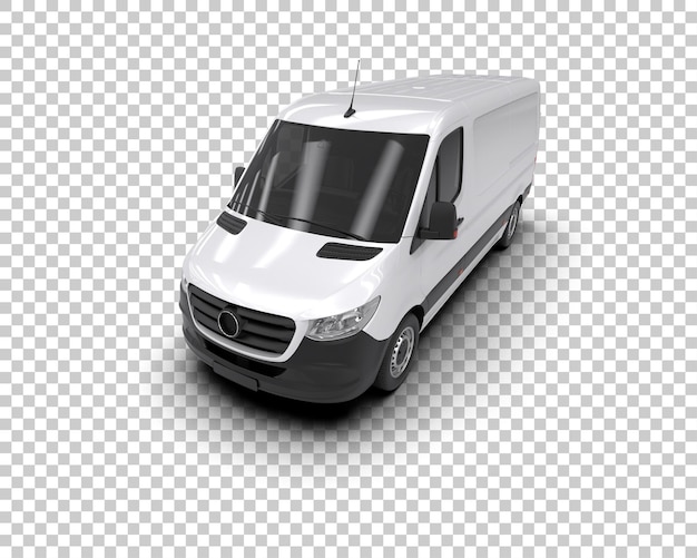 Furgoneta de carga aislada en el fondo Ilustración de renderización 3D
