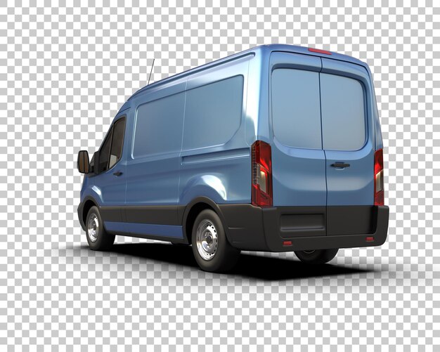 Furgoneta de carga aislada en el fondo Ilustración de renderización 3D