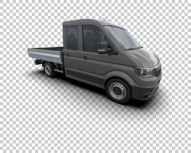 Furgoneta de carga aislada en el fondo Ilustración de renderización 3D