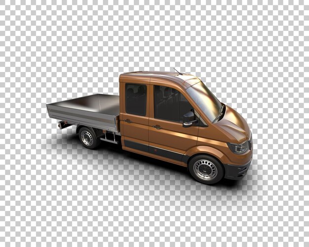 Furgoneta de carga aislada en el fondo Ilustración de renderización 3D