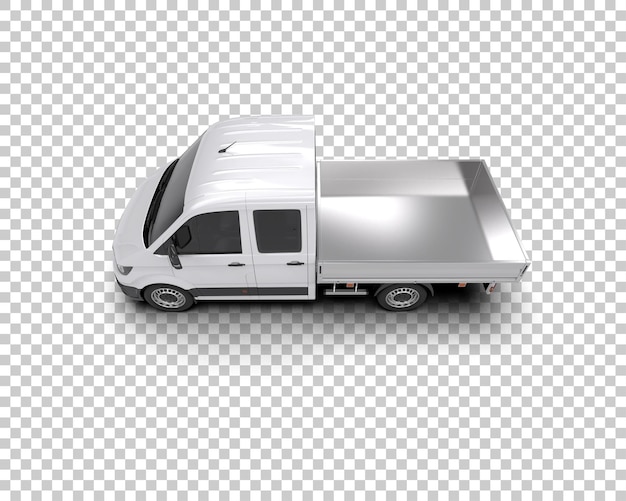 Furgoneta de carga aislada en el fondo Ilustración de renderización 3D