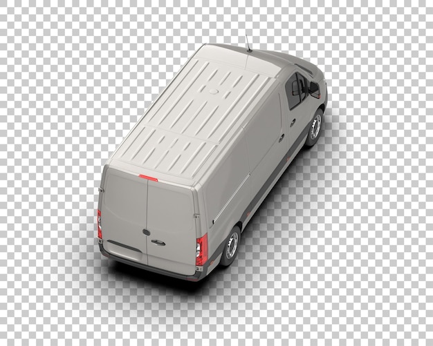 Furgoneta de carga aislada en el fondo Ilustración de renderización 3D
