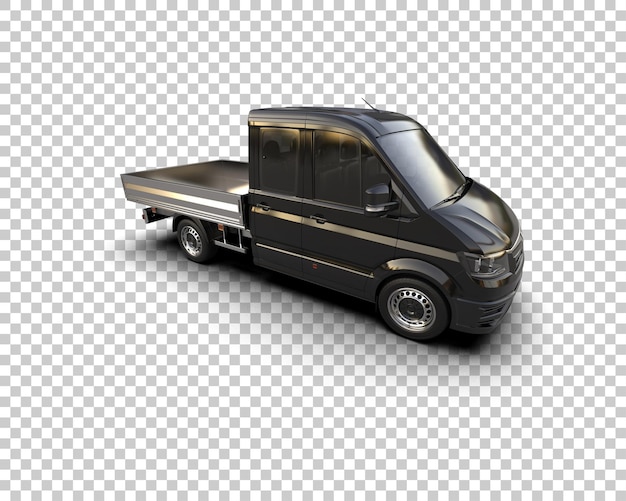 Furgoneta de carga aislada en el fondo Ilustración de renderización 3D