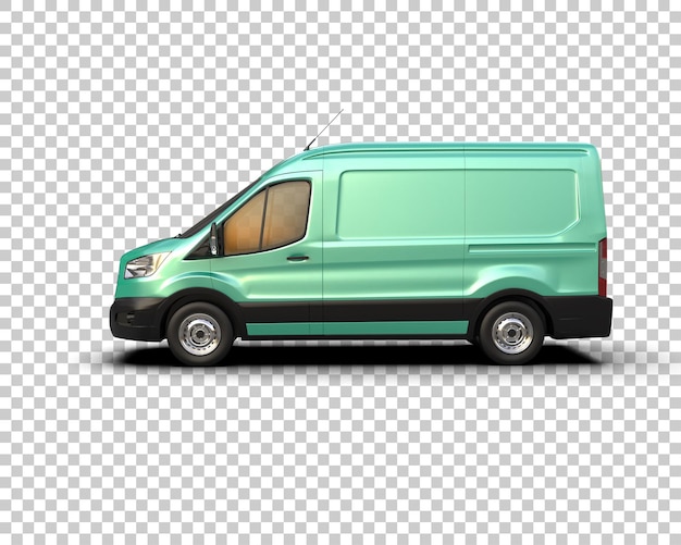 Furgoneta de carga aislada en el fondo Ilustración de renderización 3D