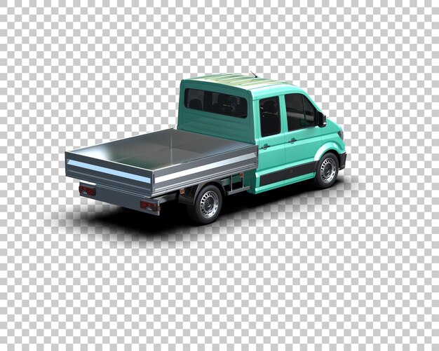 Furgoneta de carga aislada en el fondo Ilustración de renderización 3D