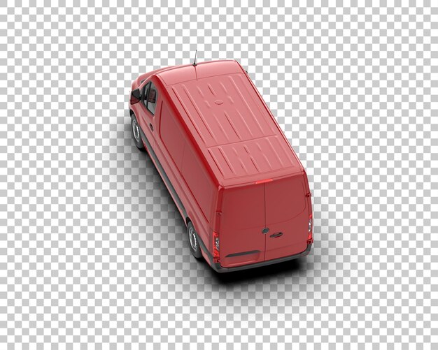 Furgoneta de carga aislada en el fondo Ilustración de renderización 3D