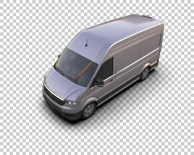Furgoneta de carga aislada en el fondo Ilustración de renderización 3D