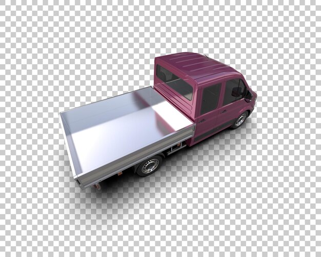 PSD furgoneta de carga aislada en el fondo ilustración de renderización 3d
