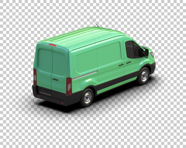 Furgoneta de carga aislada en el fondo Ilustración de renderización 3D