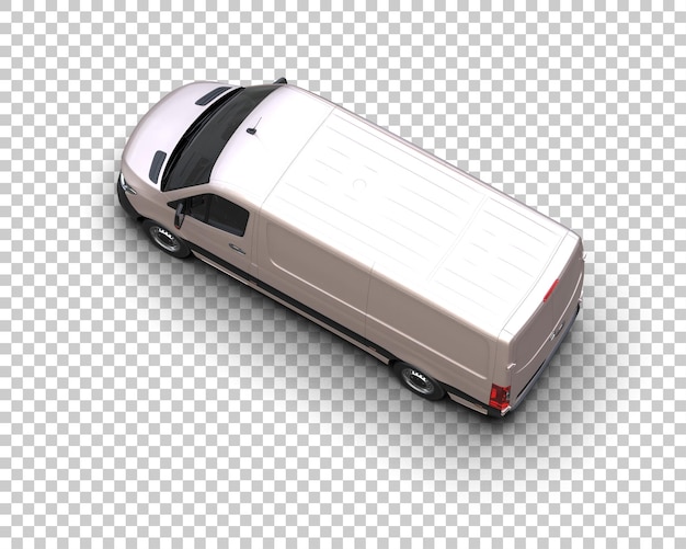 Furgoneta de carga aislada en el fondo Ilustración de renderización 3D