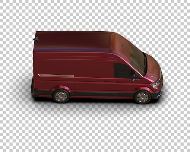 Furgoneta de carga aislada en el fondo Ilustración de renderización 3D