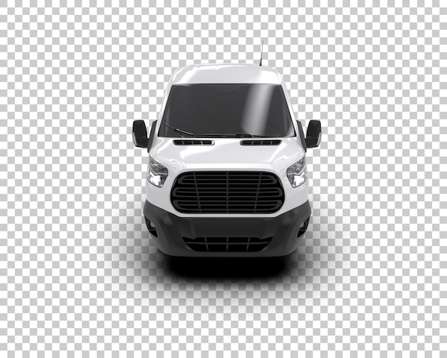 Furgoneta de carga aislada en el fondo Ilustración de renderización 3D