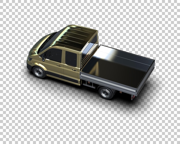 Furgoneta de carga aislada en el fondo Ilustración de renderización 3D