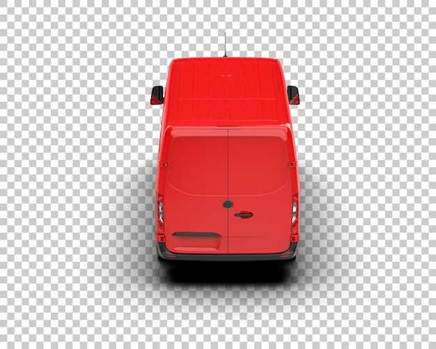 Furgoneta de carga aislada en el fondo Ilustración de renderización 3D