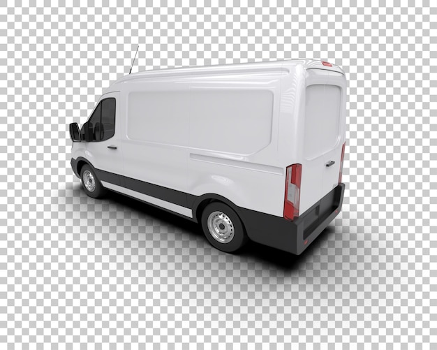 Furgoneta de carga aislada en el fondo Ilustración de renderización 3D