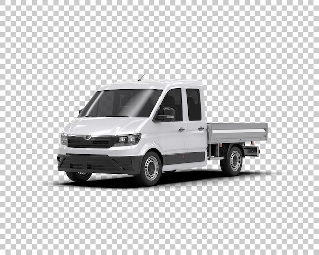 Furgoneta de carga aislada en el fondo Ilustración de renderización 3D