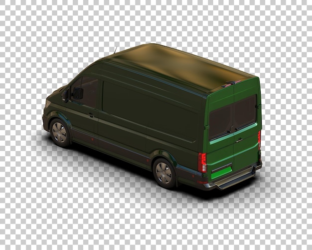 Furgoneta de carga aislada en el fondo Ilustración de renderización 3D