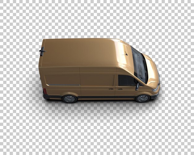 Furgoneta de carga aislada en el fondo Ilustración de renderización 3D