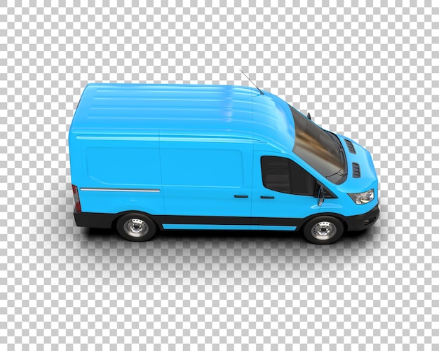 Furgoneta de carga aislada en el fondo Ilustración de renderización 3D