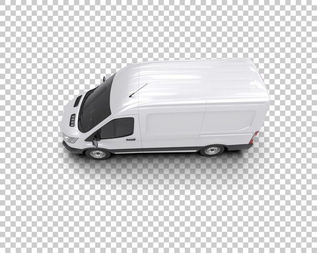 Furgoneta de carga aislada en el fondo Ilustración de renderización 3D
