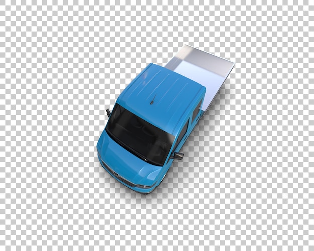 Furgoneta de carga aislada en el fondo Ilustración de renderización 3D