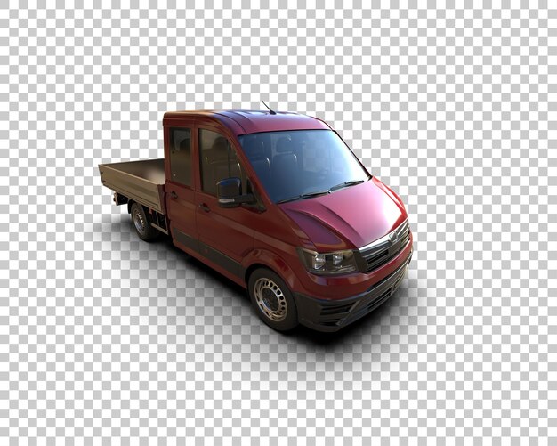 Furgoneta de carga aislada en el fondo Ilustración de renderización 3D
