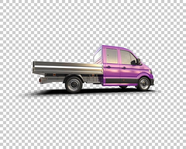 Furgoneta de carga aislada en el fondo Ilustración de renderización 3D