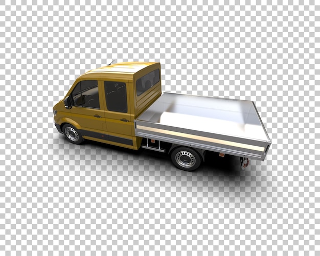 Furgoneta de carga aislada en el fondo Ilustración de renderización 3D
