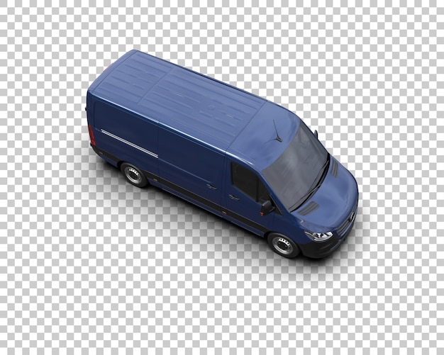 Furgoneta de carga aislada en el fondo Ilustración de renderización 3D