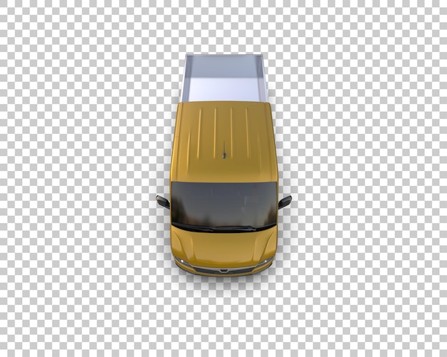 Furgoneta de carga aislada en el fondo Ilustración de renderización 3D