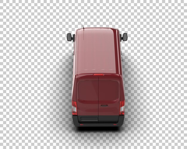 Furgoneta de carga aislada en el fondo Ilustración de renderización 3D