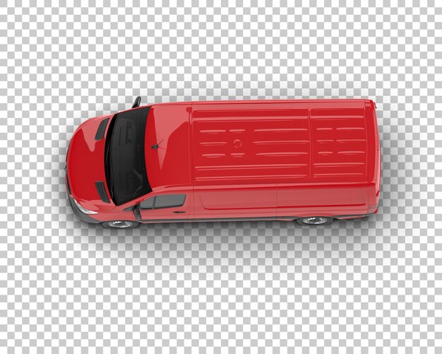 Furgoneta de carga aislada en el fondo Ilustración de renderización 3D