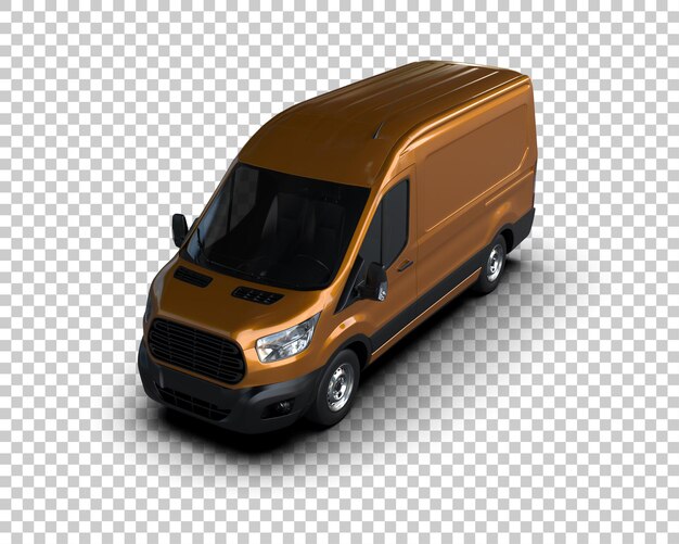 Furgoneta de carga aislada en el fondo Ilustración de renderización 3D