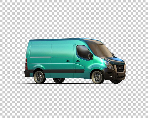 Furgoneta de carga aislada en el fondo Ilustración de renderización 3D
