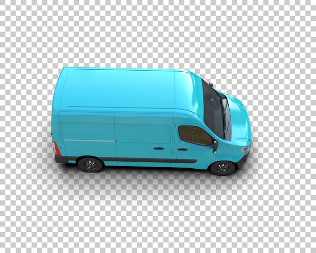 Furgoneta de carga aislada en el fondo Ilustración de renderización 3D