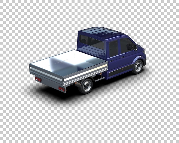 Furgoneta de carga aislada en el fondo Ilustración de renderización 3D