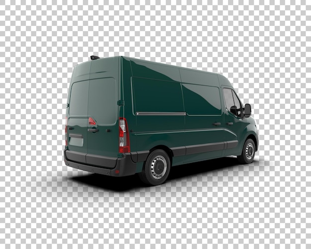 Furgoneta de carga aislada en el fondo Ilustración de renderización 3D
