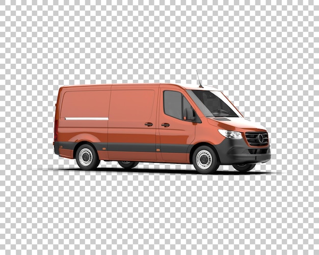 PSD furgoneta de carga aislada en el fondo ilustración de renderización 3d