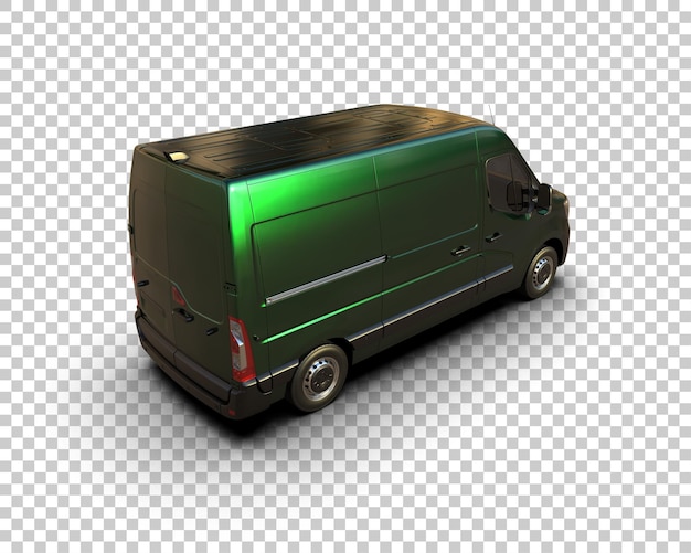 Furgoneta de carga aislada en el fondo Ilustración de renderización 3D