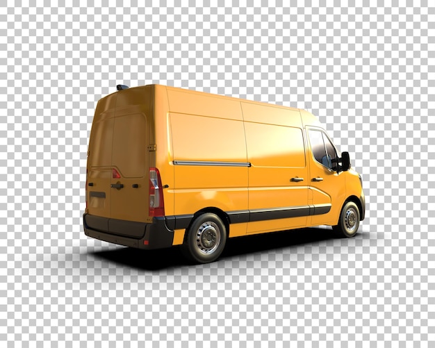 Furgoneta de carga aislada en el fondo Ilustración de renderización 3D