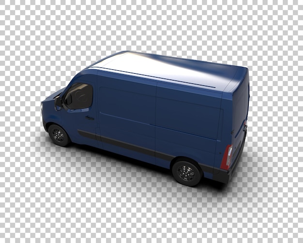 Furgoneta de carga aislada en el fondo Ilustración de renderización 3D