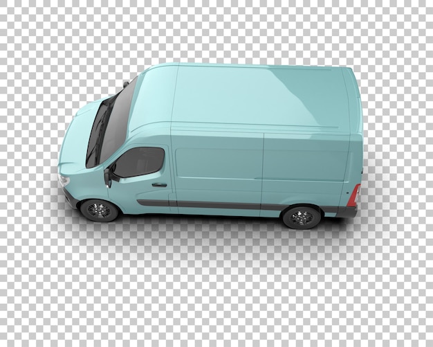 Furgoneta de carga aislada en el fondo Ilustración de renderización 3D